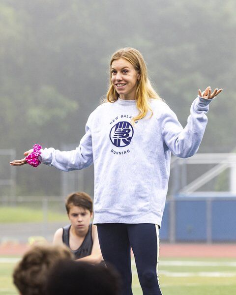 Olympian MacLean encourages campers to love running every day
